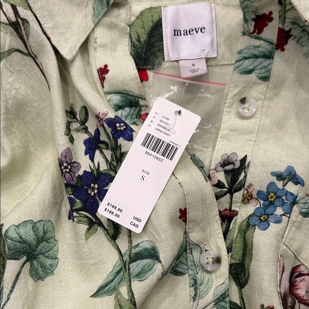 Floral green Anthropologie dressNWT - Picture 3 of 4